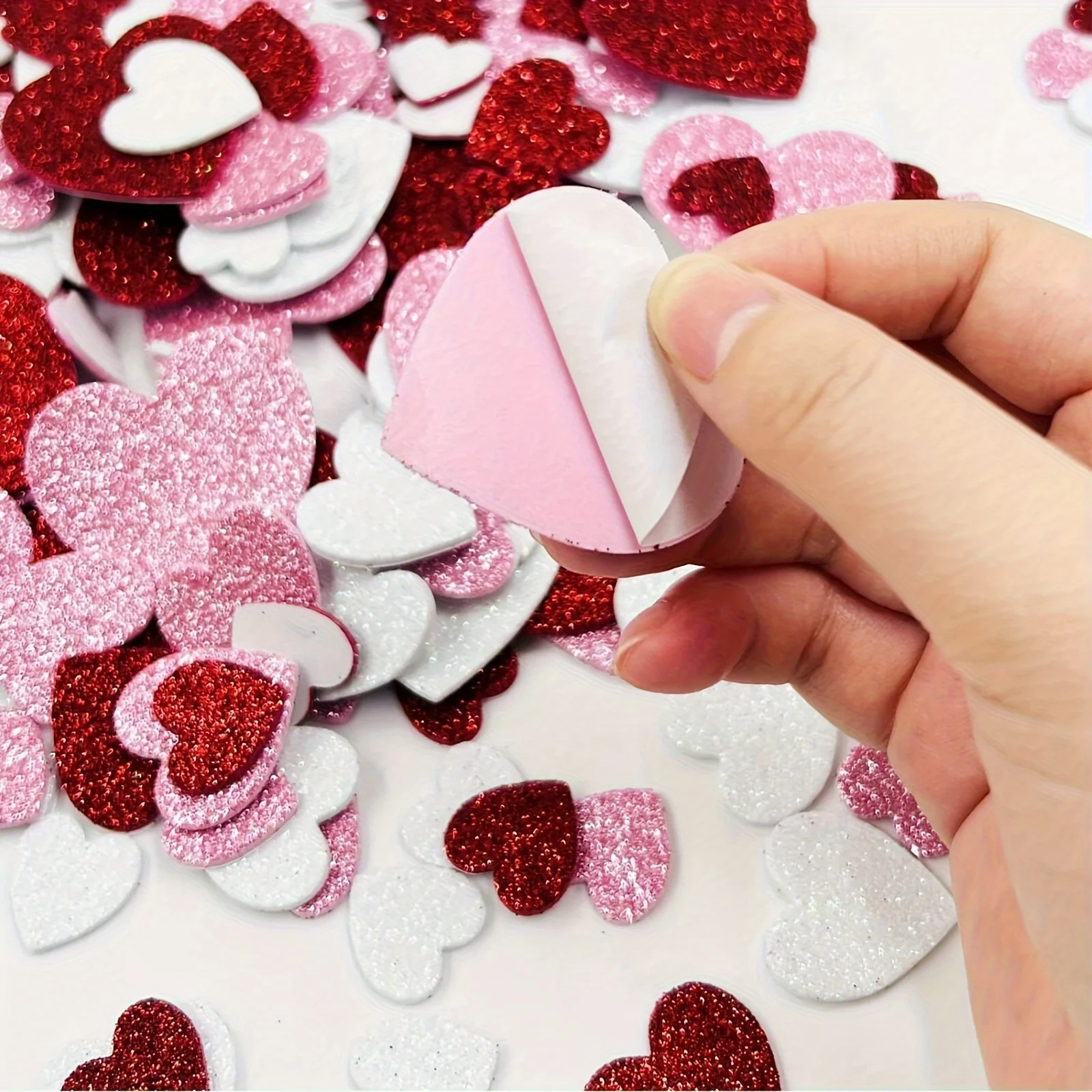 Packaging - 50pcs Foam Glitter Sticker DIY Love
