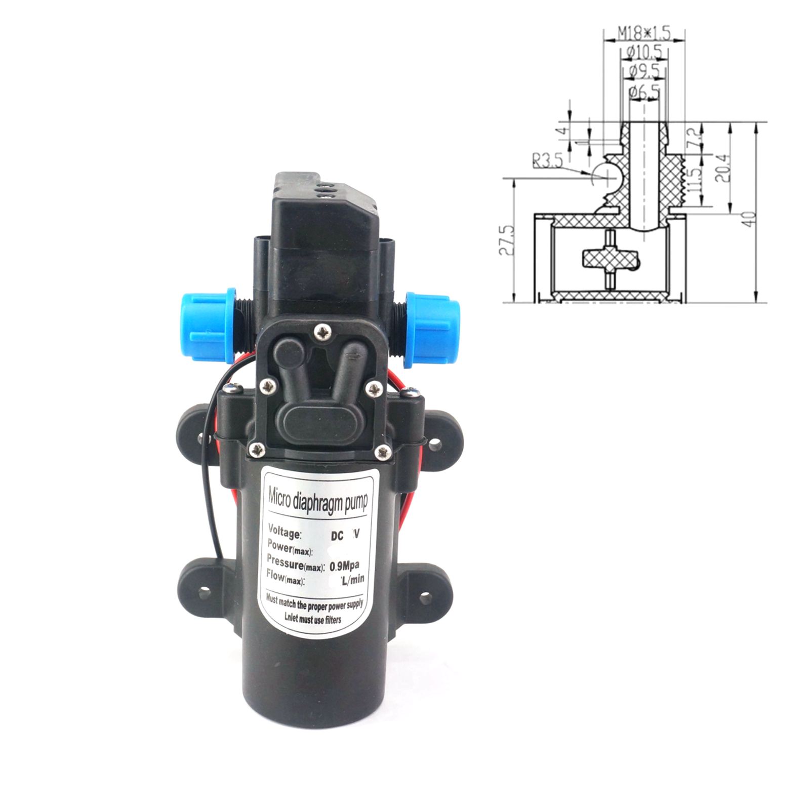 12V/24VDC 15W/30W/60W/80W Diap - Mini Peristaltic Pump 12V recension och pris