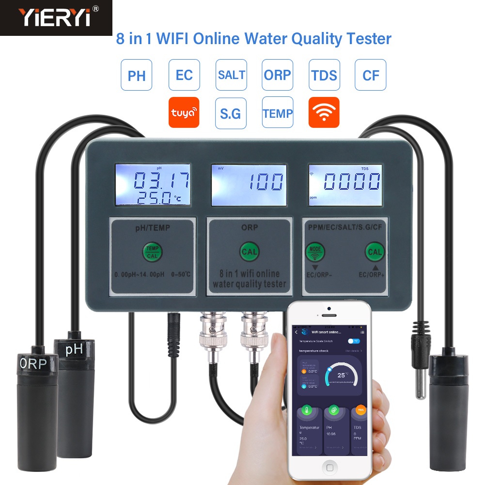 WiFi Tuya Smart PH Meter Data  - Ph Meter Digital Water Tester recension och pris