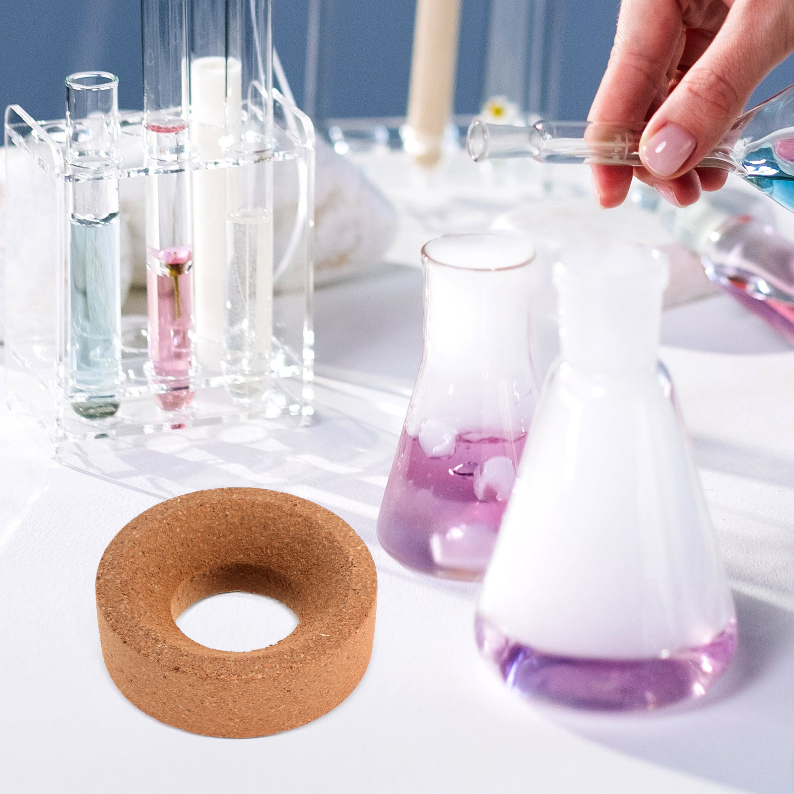 Cork Flask Stand For Round Bot - Lab Equipment recension och pris