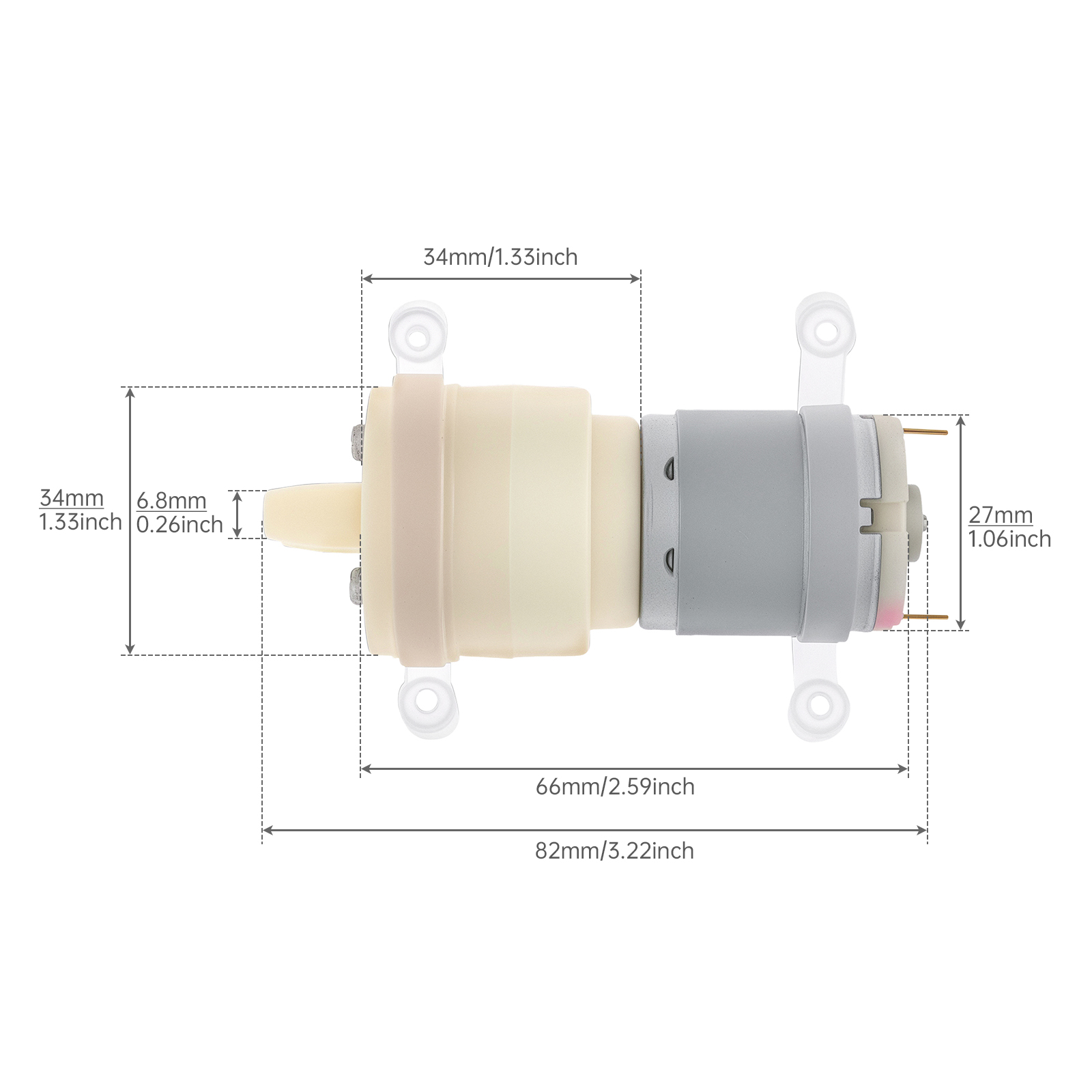 R365 Micro Water Pump Motor DC - Mini Peristaltic Pump 12V recension och pris