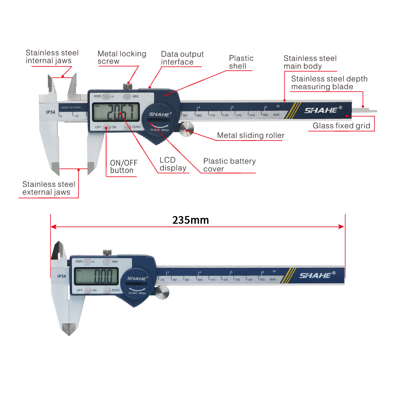 IP54 Waterproof Digital Calipe - Digital Caliper 150Mm Stainless Steel recension och pris