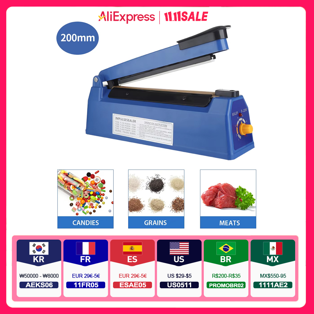 Impulse Sealer Manual Heat Sea - Plastic Bag Impulse Heat Sealer recension och pris