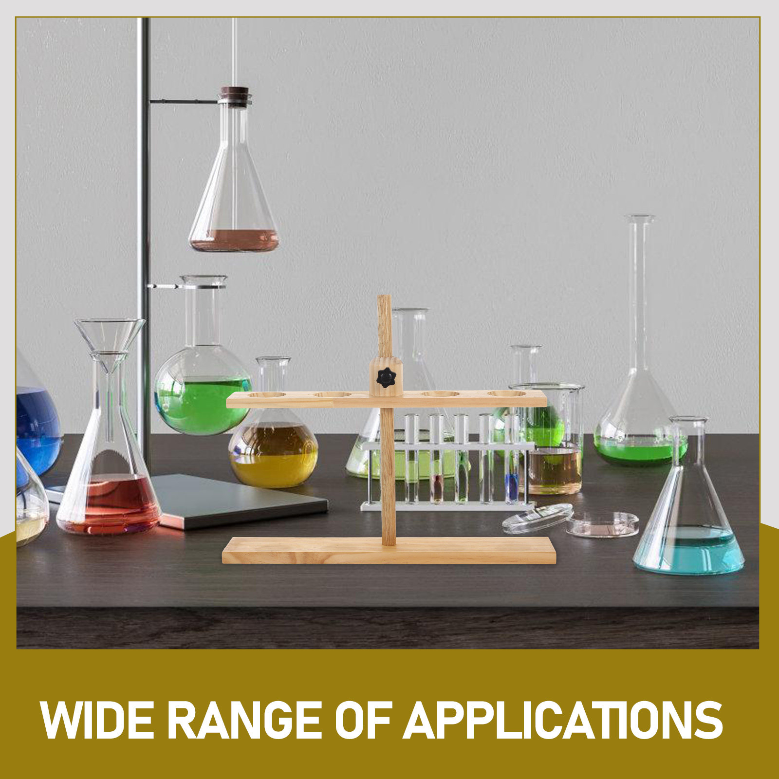 Wooden Separatory Funnel Stand - Lab Equipment recension och pris