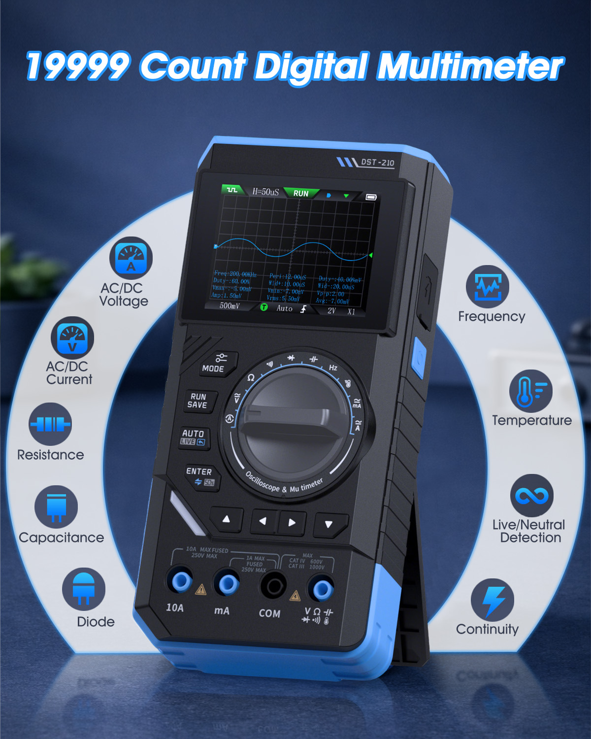 FNIRSI DST-210 3-in-1 Handheld - Fnirsi Digital Oscilloscope Handheld recension och pris