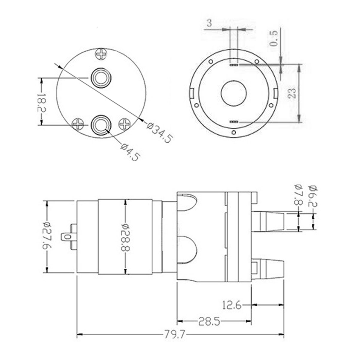 R365 Micro Water Pump Motor DC - Mini Peristaltic Pump 12V recension och pris