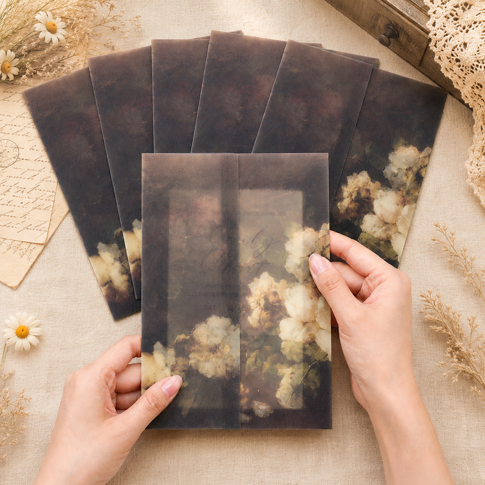 20/50pcs Pre Folded Vellum Jac - Packaging recension och pris