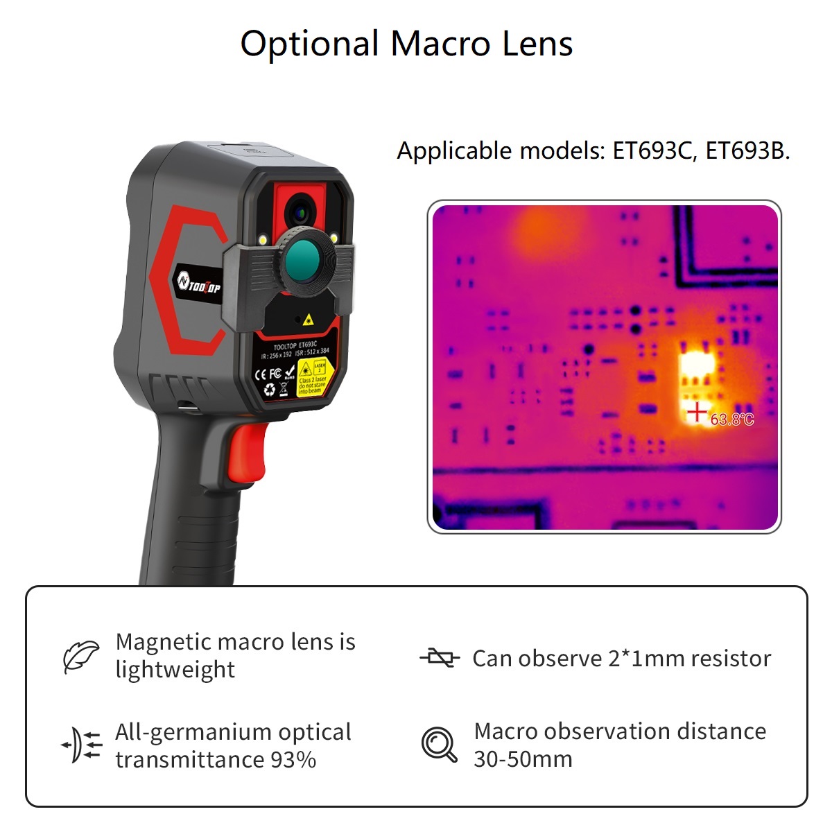 TOOLTOP ET693C Super IR 512x38 - Thermal Imaging Camera Pcb Repair recension och pris